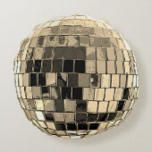 ディスコボール – 金ゴールド ラウンドクッション (裏面)