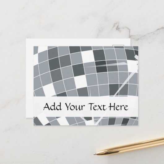 ディスコボール，鏡ボール，クラブ，ナイトクラブ，パーティー ポストカード (正面/裏面インサイチュ)