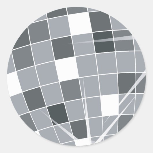 ディスコボール，鏡ボール，クラブ，ナイトクラブ，パーティー ラウンドシール (正面)