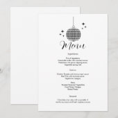 ディスコボール Dinner Menu 招待状 (正面/裏面)