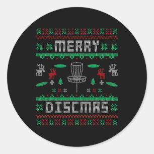ディスコメリースディスクゴルフ醜いクリスマスメリークリス ラウンドシール