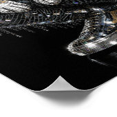 ディスコモザイク犬ポスター | 犬のためのモダンウォールアート ポスター (角)