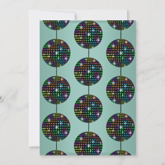 ディスコモダンテーマグリーンセージすべての行事 招待状 (裏面)