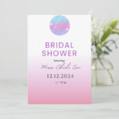 ディスコモダンボールブライダルシャワー招待 招待状 (スタンド正面)