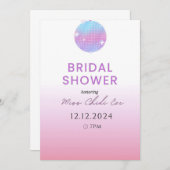 ディスコモダンボールブライダルシャワー招待 招待状 (正面/裏面)