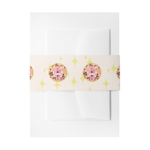 ディスコモダンボールベージュ 招待状ベリーバンド