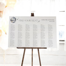ディスコモダンボール18テーブル結婚のシーティングチャート