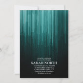 ディスコライトスウィート16ティール(緑がかった色)ID777 招待状 (裏面)