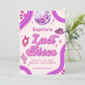 ディスコラストロデオ女性のカーボーイバチェロレッテ招待状 招待状 (スタンド正面)