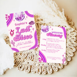 ディスコラストロデオ女性のカーボーイバチェロレッテ招待状 招待状