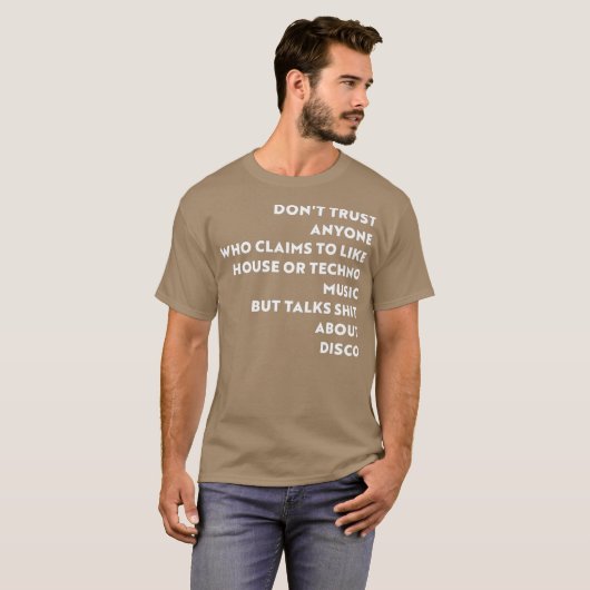 ディスコラバー 80年代ダンスミュージック対ハウス&テクノ Tシャツ (正面フル)