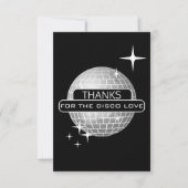 ディスコラブボールレトロバースデーに感謝 サンキューカード (正面)