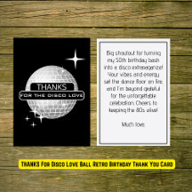 ディスコラブボールレトロバースデーに感謝