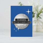 ディスコラブボールレトロバースデーに感謝 サンキューカード (スタンド正面)