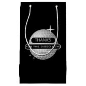 ディスコラブボールレトロバースデーに感謝 スモールペーパーバッグ (正面)