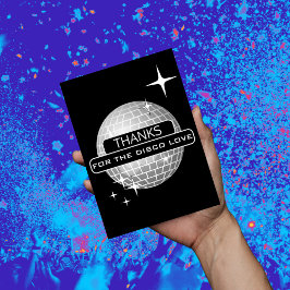 ディスコラブボールレトロバースデーに感謝 ポストカード