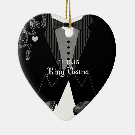 ディスコリングや輪ベアラ結婚のクリスマス装飾品 セラミックオーナメント (右)