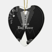 ディスコリングや輪ベアラ結婚のクリスマス装飾品 セラミックオーナメント (左)