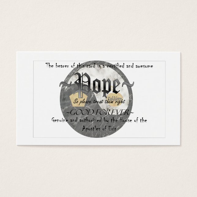 ディスコルディアンポープカード (正面)