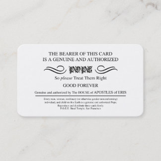 ディスコルディアンポープカード 名刺