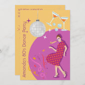 ディスコレトログルーヴ！パーティーの夢 招待状 (正面/裏面)