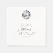 ディスコレトロパーティーブライダルシャワー スタンダードカクテルナプキン (正面)