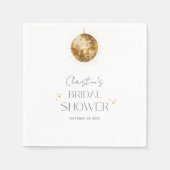 ディスコレトロパーティー ブライダルシャワー スタンダードカクテルナプキン (正面)