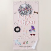 ディスコレトロローラスケートで滑る |バチェロレッテ ビーチタオル (正面)