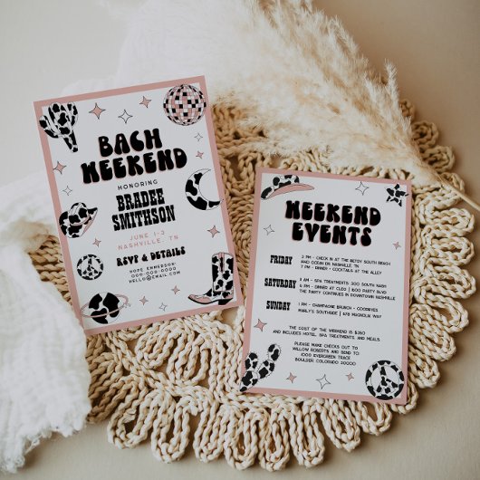 ディスコレトロ女性のカーボーイバチェロレッテロデオナッシュビル 招待状