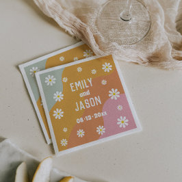 ディスコレトロ結婚ズカクテルナプキンス スタンダードカクテルナプキン