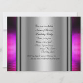 ディスコレトロ誕生日パーティー招待状 招待状 (裏面)