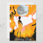ディスコレトロ誕生日パーティー招待状 招待状 (正面)