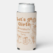 ディスコロデオ女性のカーボーイクールバチェロレッテ スリム缶クーラー (Seltzer正面)