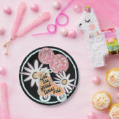 ディスコローラスケートで滑るパーティー ペーパープレート (パーティー)