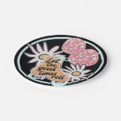 ディスコローラスケートで滑るパーティー ペーパープレート (アングル)