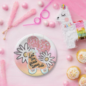 ディスコローラスケートで滑る女子パーティー ペーパープレート (パーティー)