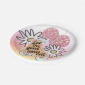 ディスコローラスケートで滑る女子パーティー ペーパープレート (アングル)