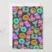 ディスコ不気味ハロウィーン誕生日 招待状 (裏面)