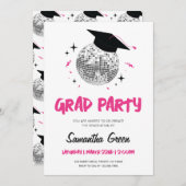 ディスコ卒業パーティー 招待状 (正面/裏面)