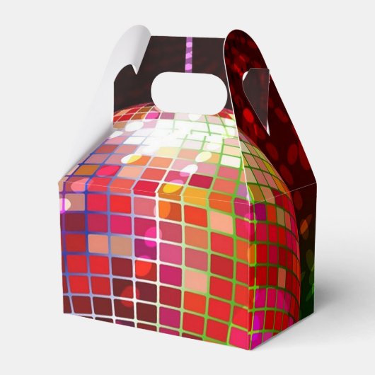 ディスコ夜レトロ70のディスコボール切り妻用箱 フェイバーボックス (裏面サイド)