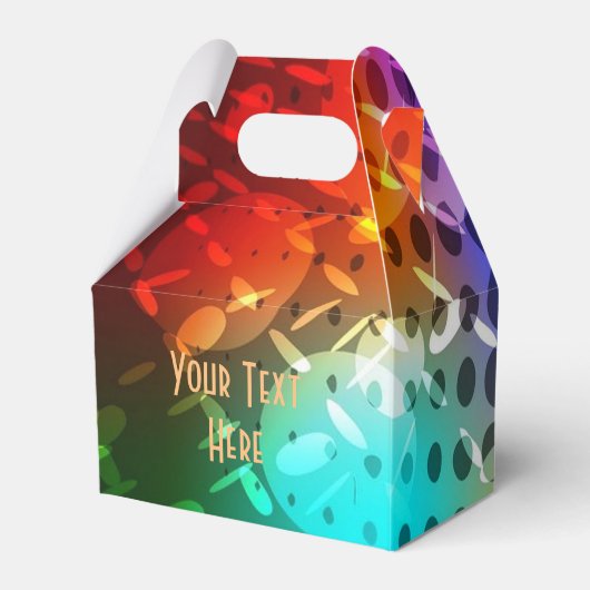 ディスコ夜レトロ70のディスコボール切り妻用箱 フェイバーボックス (正面サイド)