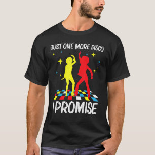 ディスコ女子カッコいい70s 80sナイトクラブ音楽D Tシャツ