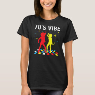 ディスコ女子カッコいい70s 80sナイトクラブ音楽D Tシャツ