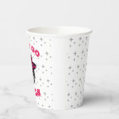 ディスコ女性のカーボーイと星模様 紙コップ (左)