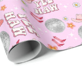 ディスコ女性のカーボーイカスタムラッピング紙 ラッピングペーパー (ロールコーナー)