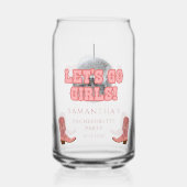 ディスコ女性のカーボーイガールズウィークエンドバチェロレッテ ガラス缶 (裏面)