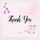 ディスコ女性のカーボーイサンキューラベル ラベル (デザイン1)