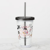 ディスコ女性のカーボーイナッシュビルピンクロデオ |バチェロレッテ アクリルタンブラー (正面)