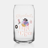 ディスコ女性のカーボーイナッシュビルピンクロデオ |バチェロレッテ ガラス缶 (正面)