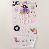 ディスコ女性のカーボーイナッシュビルピンクロデオ |バチェロレッテ ビーチタオル